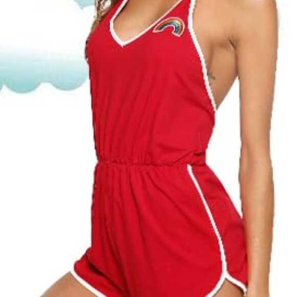 Sweaty Rocks Women's Halter Sleeveless Short Jumpsuit Rompers Backless Playsuit - Picture 15 of 15